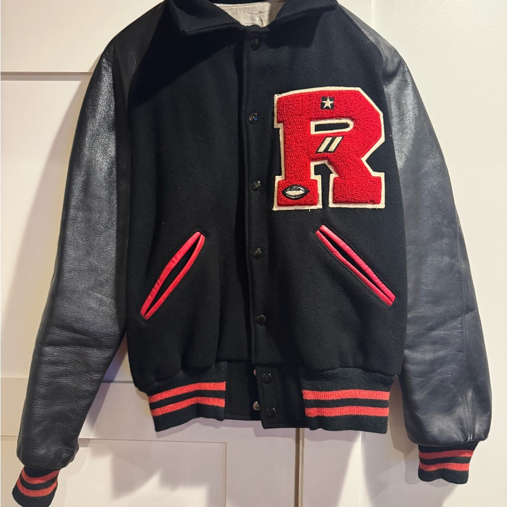 Vintage Letterman Black and Red Varsity Jacket 60's